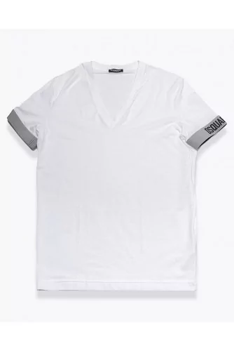 T-shirt en coton avec 2 brassards élastiques