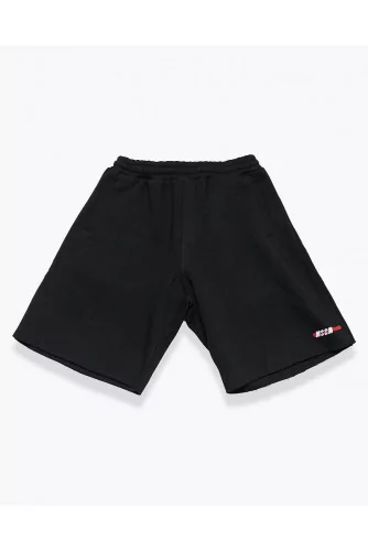 Sporty cotton shorts with logo