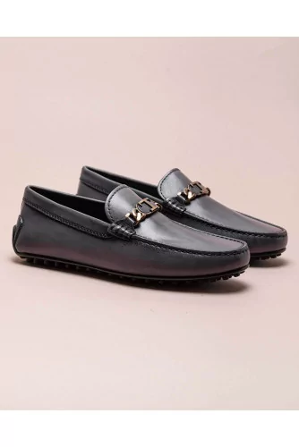Nuovo City Gomino - Patina leather moccasins with bit