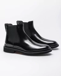Guscio - Shiny leather boots with elastics