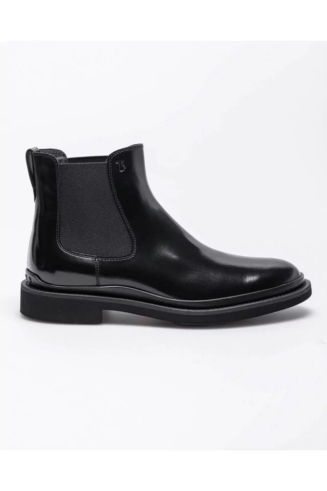 Guscio - Shiny leather boots with elastics