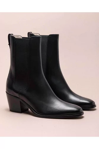 Beattle Western - Leather low boots rock style 55