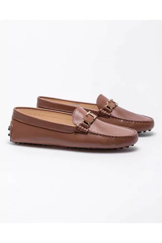 Gommini - Matte leather moccasins with metallic bit