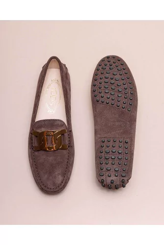 Gommini - Split leather moccasins with metallic bit