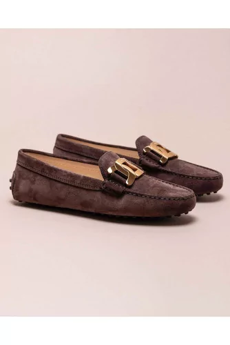 Gommini - Split leather moccasins with metallic bit