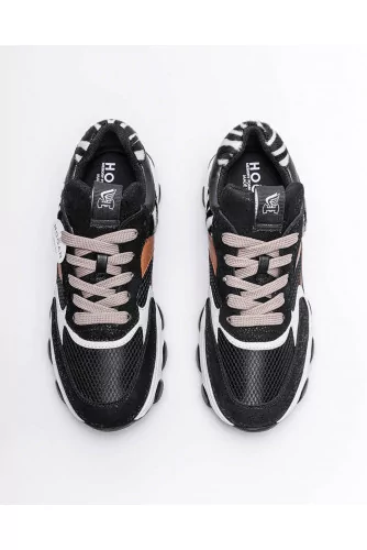 Hyperactive - Leather sneakers with large sole