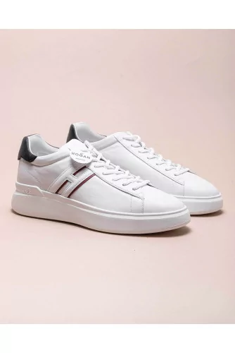 Essentiel - Baskets en cuir nappa avec H stylisé 45