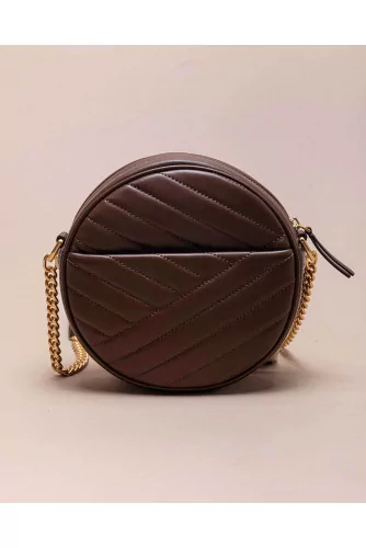 Keira Circle - Sac matelassé en cuir avec fermeture éclair