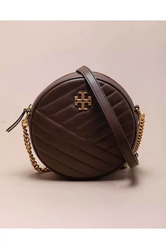 Keira Circle - Quilted leather bag with zipper