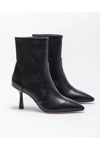 Max 85 - Leather low boots with pointed tip