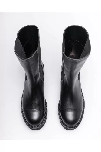 Presley - Leather low boots with elastics 45