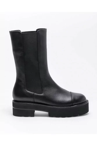 Presley - Leather low boots with elastics 45