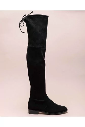Lowland - Stretch suede over the knee boots with knot 30