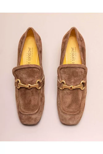 Suede moccasins with metallic bit 60