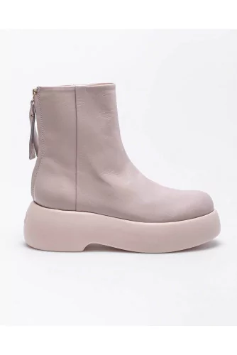 Bottines en cuir nappa bout rond 60