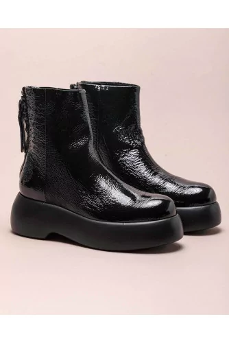 Achat Nappa leather boots with rounded tip 60 - Jacques-loup