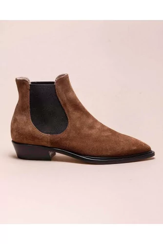 Bottines en cuir naturel avec bout pointu 30