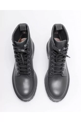 Leather low boots with rounded tip 30