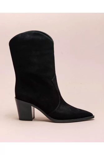 Denver - Suede boots with pointed tip 70