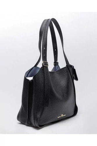 The Director - Grained leather bag with adjustable handles