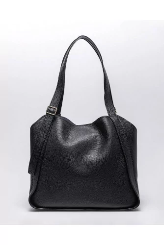 The Director - Grained leather bag with adjustable handles
