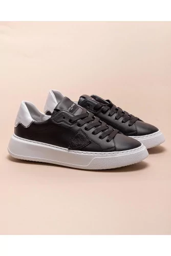 Temple - Leather sneakers with round toe