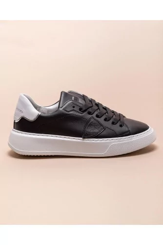 Temple - Leather sneakers with round toe