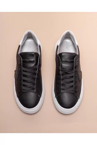 Temple - Leather sneakers with round toe