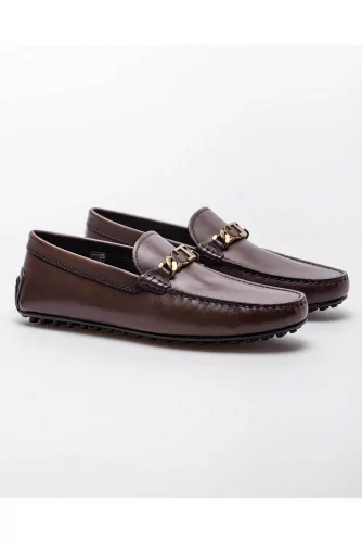 Achat Nuovo City Gomino - Patina leather moccasins with bit - Jacques-loup