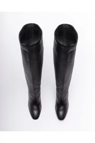 Boogie - Nappa leather high boots with round toe 85