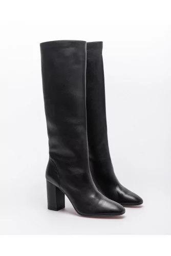 Boogie - Nappa leather high boots with round toe 85