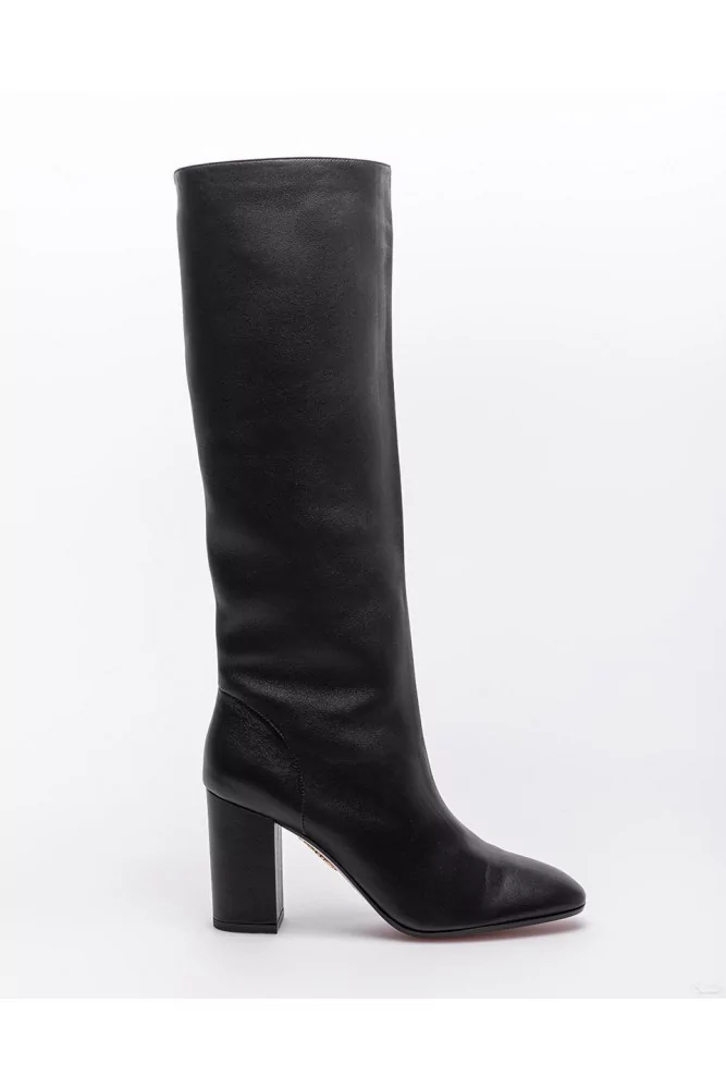 Boogie - Nappa leather high boots with round toe 85