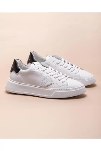 Temple - Leather sneakers with round toe