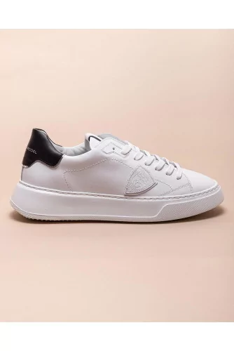 Temple - Leather sneakers with round toe