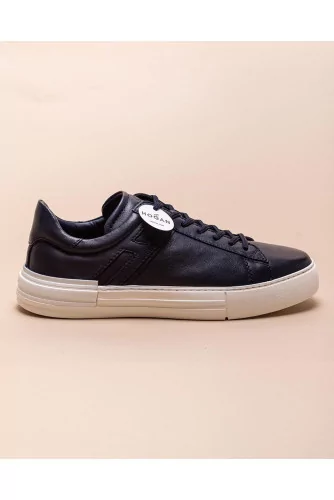 Achat Rebel - Aged leather sneakers with iconic H - Jacques-loup