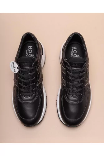 Interaction - Nappa leather sneakers with applied H 50