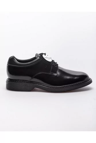 Nouvelle Route - Glossy leather derby with shoelaces