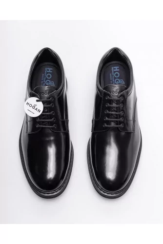 Nouvelle Route - Glossy leather derby with shoelaces