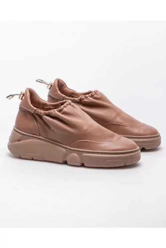 Nappa leather sneakers with slipper style 50