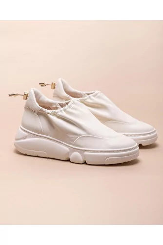 Nappa leather sneakers with slipper style 50