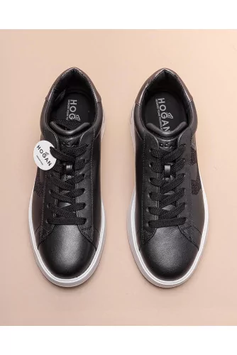 Rebelle - Leather sneakers with glitter 50