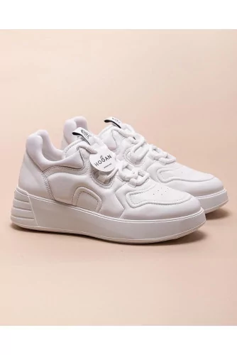 Rebel - Nappa leather sneakers with quilted H 45