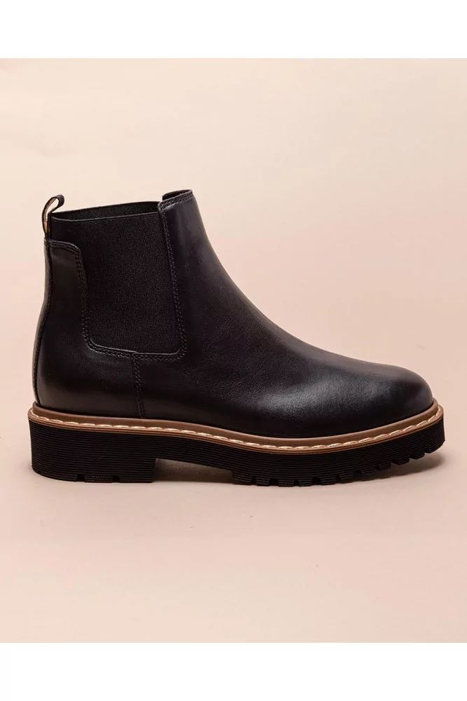 Beattle - Bottines en cuir avec élastiques 40