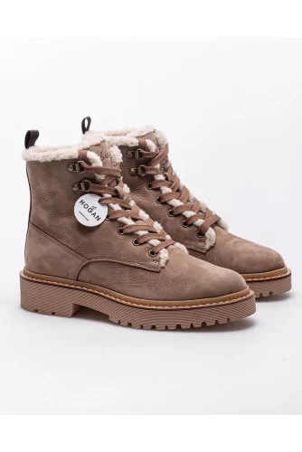 Route - Nubuck fur-lined boots 25