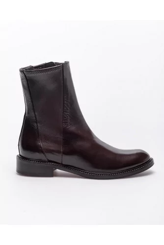 Bottines en cuir nappa avec bout rond 20