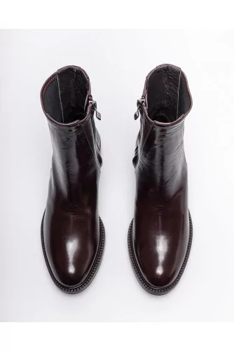 Leather low boots with round toe 20