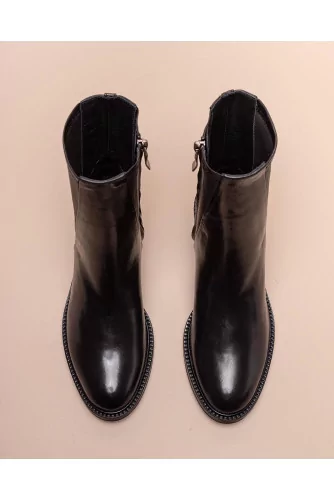 Achat Leather low boots with round toe 20 - Jacques-loup