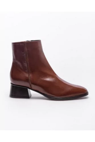 Achat Leather low boots with round toe 45 - Jacques-loup