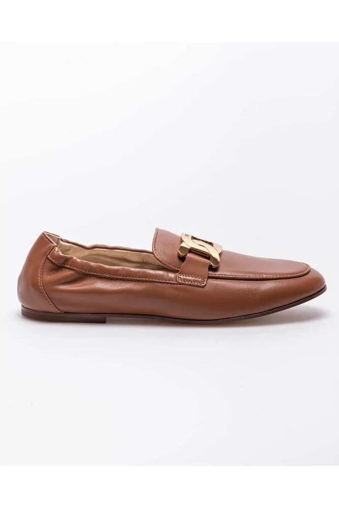 Nappa leather moccasins with metallic bit