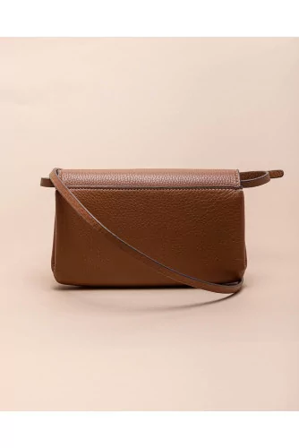 Miller - Leather bag with logo and shoulder strap